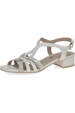 Caprice Damen 9-28212-42, Sandali con Tacco Donna, Offwh/Silver, 42 EU