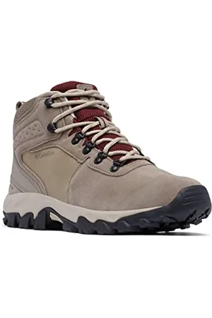 Columbia Newton Ridge Plus 2 Suede WP, Scarponi da trekking alta Uomo, Pebble/Deep Rust , 43.5 EU