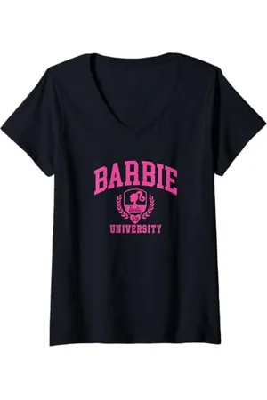 Barbie Donna - Università Maglietta con Collo a V
