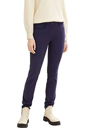 TOM TAILOR 1021692 Pantaloni Alexa Slim, Blu Oceano Atlantico 11331, 32 W/30 L Donna