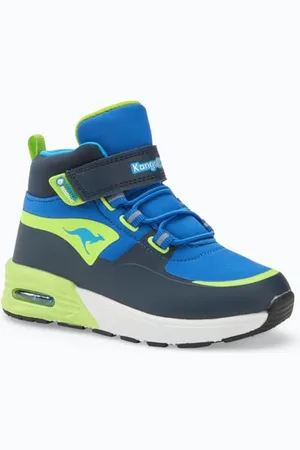 KangaROOS K-XI Creed Mid EV, Scarpe da Ginnastica Unisex-Bambini, Dk Navy/Lime, 30 EU