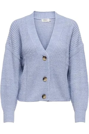 ONLY Onlcarolspring L/S Cardigan Knt, Blue Heron, S Donna