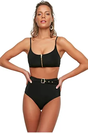 Trendyol Donna Normale Trotter Vita Alta Bikini Bottom Costumi da Bagno, , 0