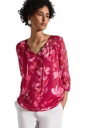 Street one A345631 Tunica in Chiffon con Arricciatura, , 46 Donna
