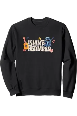 Disney Lilo & Stitch Island Harmony Distressed Logo Felpa