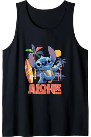 Disney Lilo & Stitch Aloha Hula Dance Distressed Canotta