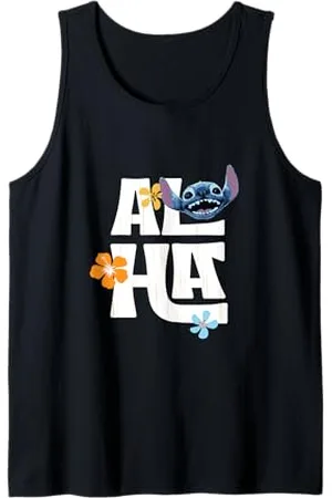 Disney Lilo & Stitch Aloha Distressed Floral Logo Canotta