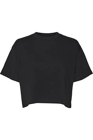 Noisy May Nmalena S/S O-Neck Semicrop Top FWD Noos T-Shirt, , S Donna