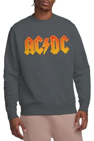 AC/DC Logo Crew Sweatshirt Maglia di Tuta, , M Unisex-Adulto