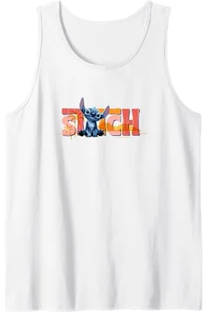 Disney Lilo & Stitch Cute Stitch Sitting Logo Canotta