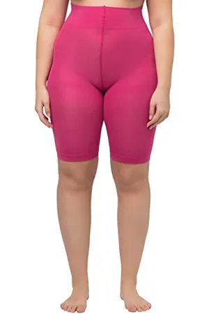 Ulla Popken Strumpf-Radler, 80 den, Oberschenkelschutz, Knielang Ciclisti, 80 Denari, Fucsia, 46-48 Donna