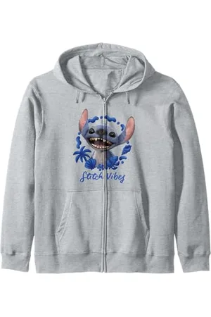 Disney Lilo & Stitch Stitch Vibes Cute Face Portrait Felpa con Cappuccio