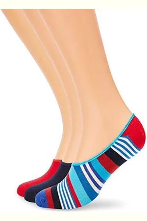 Happy Socks 3-Pack Multi Stripe Liner Sock Calze, (Multicolour), 7/10/2018 (Taglia Produttore: 41-46) (Pacco da 3) Uomo