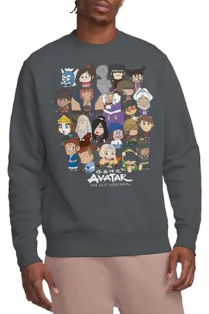 Avatar: The Last Airbender Avatar The Last Airbender Chibi Group Crew Sweatshirt Maglia di Tuta, , XL Unisex-Adulto
