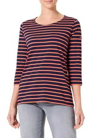 Armor.lux Armor Lux Marinière Manches 3/4 et col Bateau en Coton Léger Femme Maglione, , M Donna