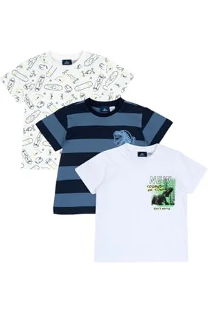 chicco T-Shirt Bambino, Set di 3 Magliette a Manica Corta, in 100% Cotone, Ideali per la Primavera e L