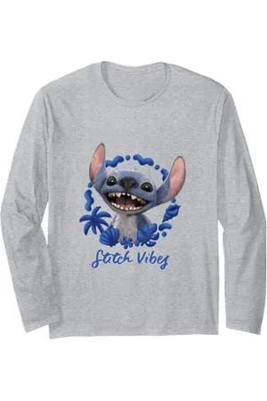 Disney Lilo & Stitch Stitch Vibes Cute Face Portrait Maglia a Manica