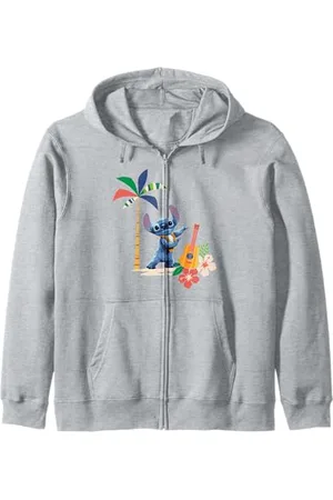 Disney Lilo & Stitch Hula Dancing Stitch Floral Logo Felpa con Cappuccio