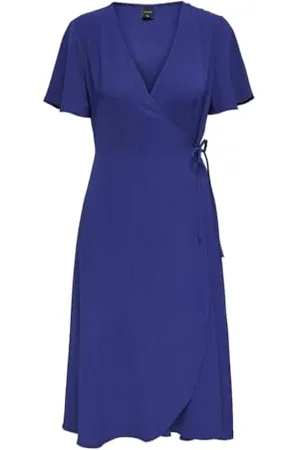 ONLY Onlcali Life S/S Midi Wrap Dress Wvn, , M Donna