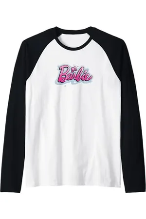 Barbie Logo aerografo Maglia con Maniche Raglan