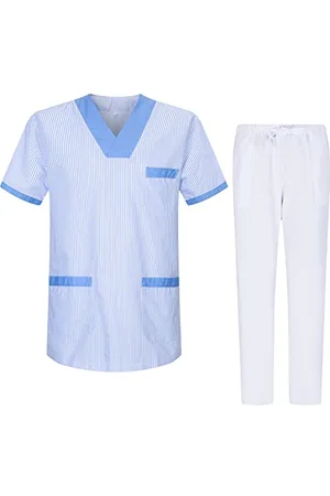 MISEMIYA Uniformi Unisex Set Camice – Uniforme Medica con Maglia e Pantaloni Uniformi Mediche Camice Uniformi sanitarie T817-6802 - Small