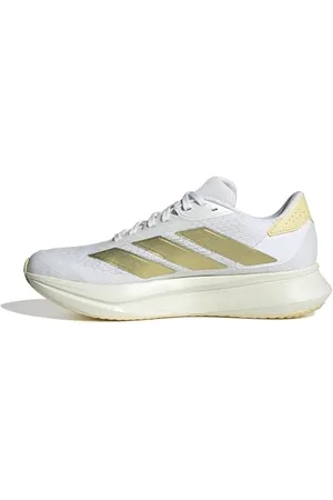 adidas Duramo SL 2 Running Shoes, Scarpe da Corsa Donna, Ftwr White/Gold Met./Orange Tint, 39 1/3 EU