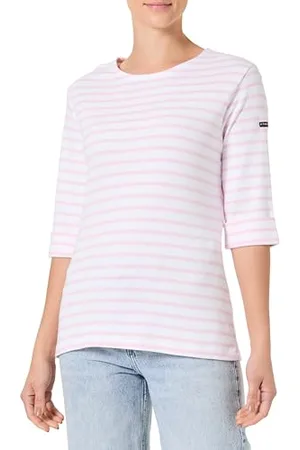 Armor.lux Armor Lux Marinière À Manches Courtes en Coton Léger Femme T-Shirt, , L Donna