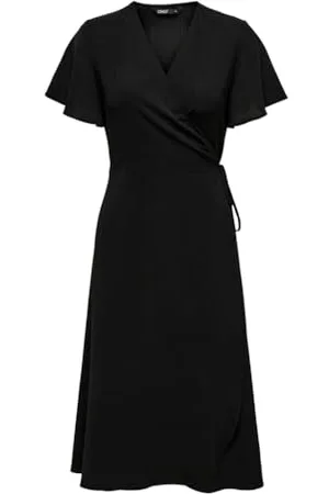 ONLY Onlcali Life S/S Midi Wrap Dress Wvn, , M Donna
