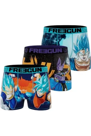 Freegun Boxer Bambino Dragon Ball Super, Slip Ragazzo, Goku, Vegeta, Beerus (Set di 3), Taglia 12/14 Anni