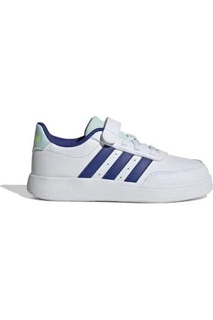 adidas BREAKNET 2.0 Shoes Children, Scarpe da Tennis, Cloud White/Semi Lucid Blue/Halo Mint, 30.5 EU