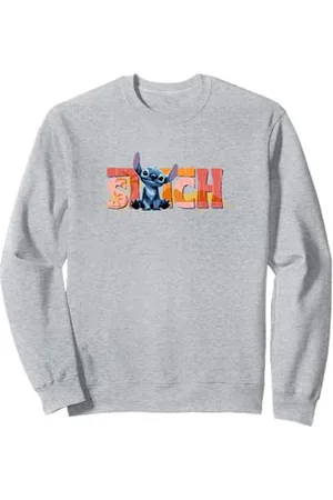Disney Lilo & Stitch Cute Stitch Sitting Logo Felpa