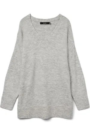 VERO MODA Vmfiluca Ga Noos-Pullover Lungo con Scollo a V Maglione, , XS Donna