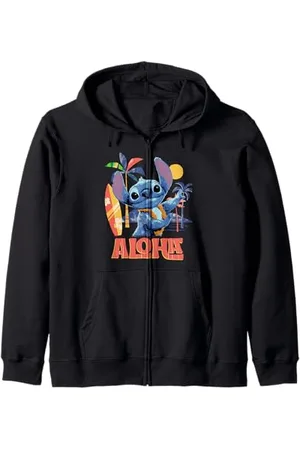 Disney Lilo & Stitch Aloha Hula Dance Distressed Felpa con Cappuccio