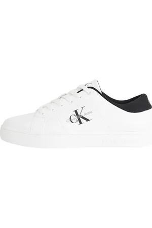Calvin Klein Calvin Klein Uomo Sneakers con Suola Preformata Pelle, Bianco (Bright White/Black), 40
