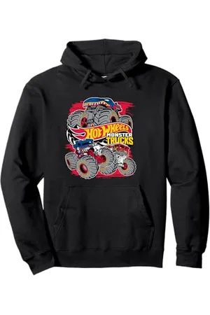 Hot Wheels Monster Trucks - Logo Felpa con Cappuccio