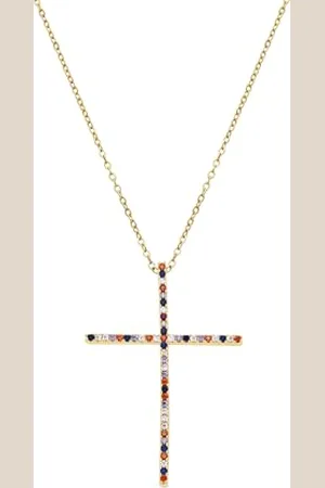 Luxenter Collana con zirconi finitura oro 18 K - Irend, Grande, Metallo, Zirconia cubica
