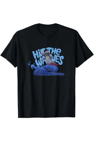 Disney Lilo & Stitch Hit The Waves Surfing Stitch Maglietta