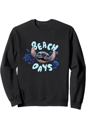 Disney Lilo & Stitch Beach Days Big Stitch Face Logo Felpa