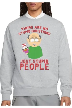 South Park No Stupid Questions Crew Sweatshirt Maglia di Tuta, (Athletic Heather), M Unisex-Adulto