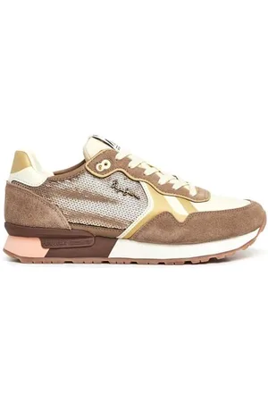 Pepe Jeans Brit Sequins W, Scarpa da ginnastica Donna, Marrone (beige sabbia), 41 EU