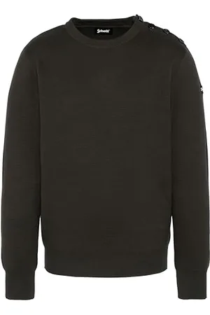 Schott NYC Plkern4 Pullover, Kaki Scuro, L Uomo