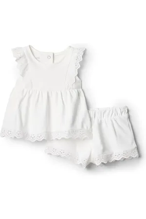 Amazon X Sofia Grainge Completino con Pantaloncini e Top con Occhielli Bimba, , 6-9 Mesi