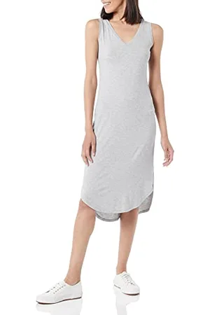 Amazon Abito al Ginocchio in Jersey Regular Fit Senza Maniche con Scollo a V (precedentemente Daily Ritual) Donna, , XS