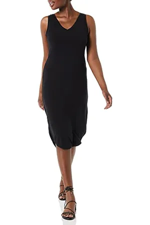 Amazon Abito al Ginocchio in Jersey Regular Fit Senza Maniche con Scollo a V (precedentemente Daily Ritual) Donna, , XL
