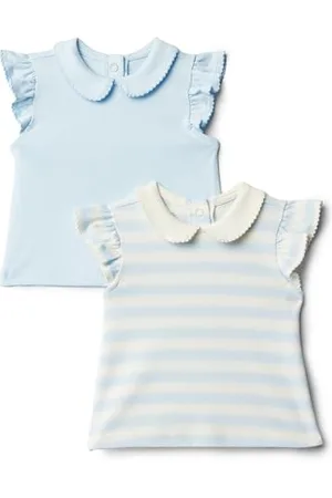 Amazon X Sofia Grainge Blusa a Manica Corta Bimba, Pacco da 2, , 6-9 mesi