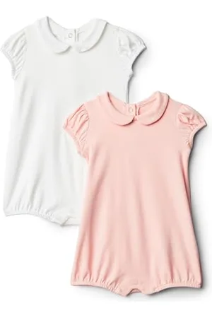 Amazon X Sofia Grainge Tutina a Maniche Corte con Colletto Peter Pan Bimba, Pacco da 2, , Newborn