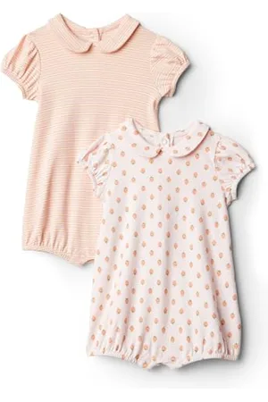 Amazon X Sofia Grainge Tutina a Maniche Corte con Colletto Peter Pan Bimba, Pacco da 2, , 6-9 Months