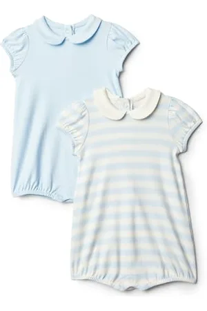 Amazon X Sofia Grainge Tutina a Maniche Corte con Colletto Peter Pan Bimba, Pacco da 2, , 3-6 Months