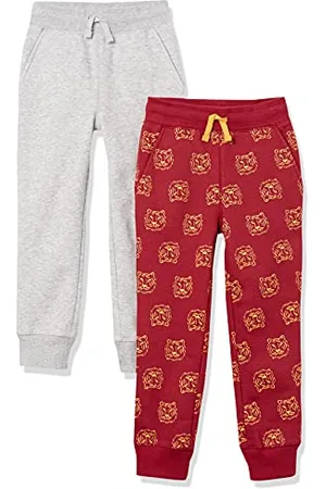 Amazon Pantaloni Sportivi Jogger in Pile Bambini e Ragazzi, Pacco da 2, , 8 Anni