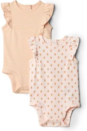 Amazon X Sofia Grainge Body Ricamato con Volant Bimba, Pacco da 2, , 0-3 Months